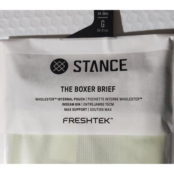 Stance Men's Boxer Brief Size Large Green Freshtek Wholester Pouch Support - Picture 3 of 6